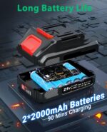 CEEIGOO Akkuschrauber Bürstenlos 21V – 2 x 2.0Ah Akkus, 42N.m, 2-Gang & LED für DIY – Bild 3