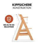 hauck Alpha+ Hochstuhl Newborn Set mit Deluxe Bouncer – 4in1 Mitwachsender Holzhochstuhl ab Geburt bis 90 kg – Bild 9