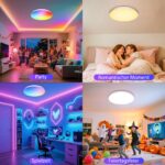 Swoieltr 24W LED Deckenleuchte RGBIC Smart – Dimmbar mit Alexa & Google Assistant – Bild 7