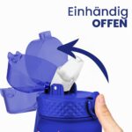 GOPPUS Trinkflasche 550ml Edelstahl – Auslaufsicher mit Strohhalm für Kinder – Bild 3