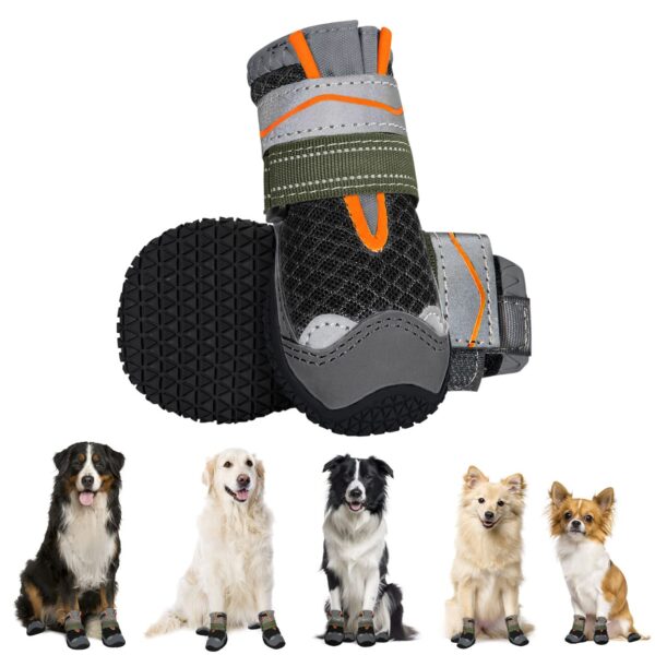Eyein Hundeschuhe 2er Set Grösse 5 – Pfotenschutz mit Klettverschluss & Rutschfester Sohle