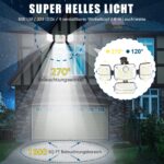 Ulikey Solar Wandleuchte mit Bewegungsmelder – 333 LED, IP65 wasserdicht, 3 Modi für Garten – Bild 2
