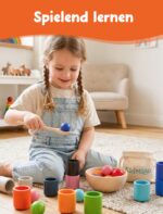 KidMigo Montessori Holzspielzeug ab 1 Jahr – Motorik & Farblernspiel mit 12 Bällen – Bild 2