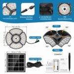 MEIHUA Solarleuchte 76 LEDs mit Bewegungssensor & Fernbedienung – IP54 Außenleuchte für Haus & Garage – Bild 7