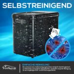 Tronitechnik EM01 Eiswürfelmaschine 12 kg/24 h – Eiswürfelbereiter mit 2 Grössen & Reinigungsfunktion – Bild 6