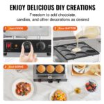VEVOR Poffertjespfanne 850W – Mini-Pancake Maker für 9 Poffertjes mit Temperaturregelung – Bild 6