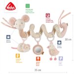 Fehn Activity-Spirale Maus – Motorikspielzeug mit Rassel & Spiegel für Babys ab Geburt – Bild 2