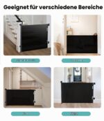 Nalezuns Treppenschutzgitter ausziehbar 0–180 cm – Sicherheitsgitter für Baby & Haustiere – Bild 6