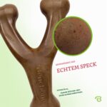 Benebone Wishbone Kauspielzeug L – Langlebiger Hundeknochen mit echtem Speck für aggressive Kauer – Bild 2