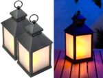 Lunartec 2er Pack LED-Laterne mit Flammeneffekt & Timer – Batteriebetrieb bis 120h – Bild 3