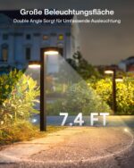 GEARLITE 4er-Set Solarleuchten mit Doppelkopf-Design – 24 LED Warmweiss für Garten & Terrasse – Bild 2
