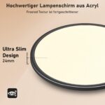 Swoieltr LED Deckenleuchte 30cm ultradünn – dimmbar mit Fernbedienung & Farbtemperatur – Bild 4