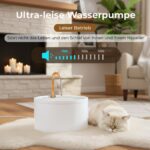 MISFANS Katzenbrunnen Keramik 2.1L – Antibakteriell mit Kupferrohr & 3-fach Filter – Bild 3