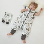 MIKAFEN Baby Schlafsack 2,0 Tog mit Füssen – 100% Baumwolle, abnehmbare Ärmel für 18-36 Monate – Bild 8
