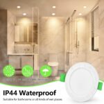 GeyouLux LED-Einbaustrahler 6er Set, 7W 700lm Dimmbar – Flache Deckenspots für Bad & Küche – Bild 5