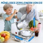 VeftBltrem Eiscrusher 100 kg/h – Doppelklingen-Eiszerkleiner 2200 U/min für Bars & Küche – Bild 7