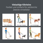 Floxik PVC Hundeleine 3m Schwarz – Verstellbare Führleine für mittlere & grosse Hunde – Bild 2