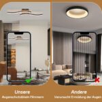 CBJKTX LED-Deckenleuchte 12W Holz & Metall – Warmweiss 3000K für Küche & Wohnräume – Bild 6