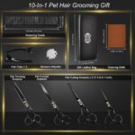 CIICII 7 Zoll Hundeschere Profi-Set – 10-teilige Fellschere mit Effilierschere für Hunde & Katzen – Bild 7