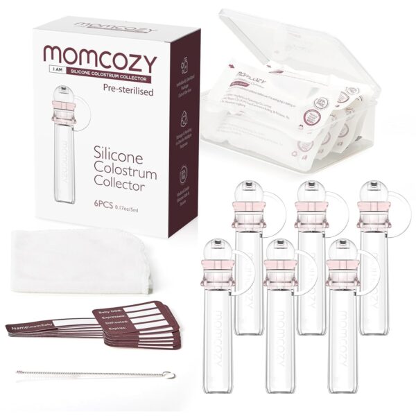 Momcozy Kolostrum-Sammler 6er-Set – Wiederverwendbarer Muttermilch-Sammler BPA-frei