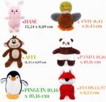 SHARLOVY Hunde Squeaky Spielzeug 12er Set – Plüsch Kauspielzeug für kleine Hunde & Welpen – Bild 7