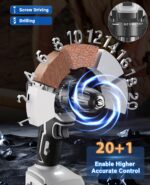 AKZWOXRO Akkuschrauber Bürstenlos 21V mit 45Nm – Profi-Bohrmaschine für DIY & Handwerk – Bild 3