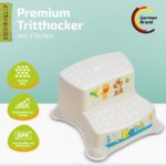 KiNDERWELT Premium Tritthocker 2 Stufen – Rutschfest & BPA-frei für Kinder ab 3 Jahren – Bild 2