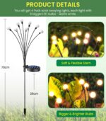 GEARLITE Firefly Solarleuchten 4er Set mit 32 LED – Tanzende Glühwürmchen für Garten & Terrasse – Bild 6