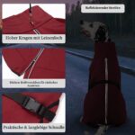 Cyponpy Hundemantel wasserdicht mit Beinen – Winterjacke mit Fleecefutter & Reflektoren – Bild 4