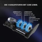 Caso DiamondSharp – Elektrischer Messerschärfer mit 3-Stufen-System für alle Messertypen – Bild 4