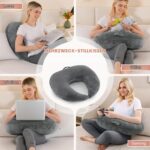 JOVELL Stillkissen 65x60cm – Ergonomisches Multifunktionskissen mit Tragegriff & Samtbezug – Bild 5
