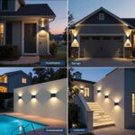 T-SUN Solar Wandleuchte mit Bewegungsmelder 3000K – IP65 Solarlampe für Aussen (4er Set) – Bild 6