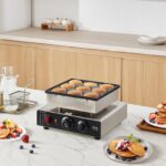 VEVOR Poffertjespfanne 850W – Mini-Pancake Maker für 9 Poffertjes mit Temperaturregelung – Bild 8
