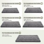 Exsnugy Hundematte XL 106×71 cm – Waschbares Hundebett mit rutschfester Unterseite für grosse Hunde – Bild 6