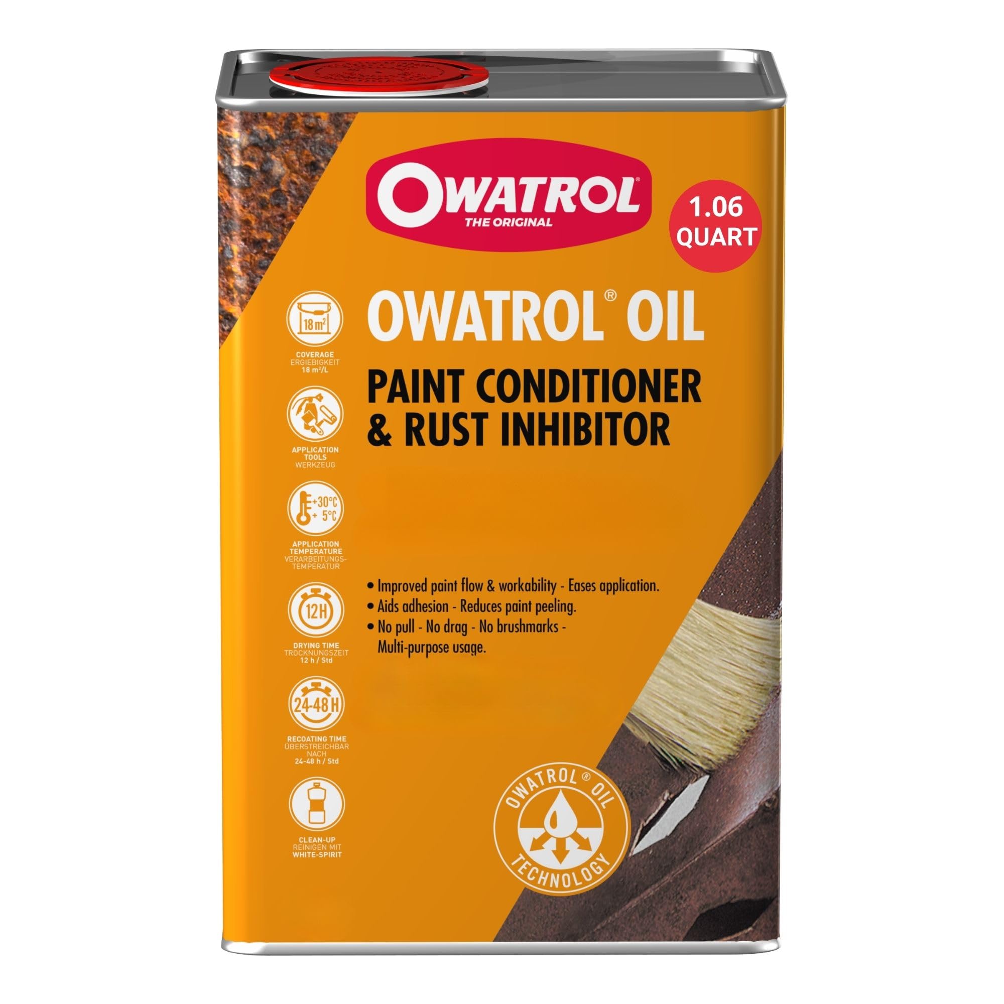 OWATROL Rostschutz Öl 1L – Universaler Rostumwandler für Metall, Holz & Lacke