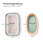 lulumoon Spannbettlaken 40x90 cm Musselin – 100% Baumwolle für Kinderwagen & Babybett – Bild 3