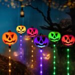 Homeleo 6er Set Kürbis Solarlampen – Farbwechsel Gartenleuchten für Halloween – Bild 3