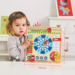 Tooky Toy Holz Jahresuhr – Lernuhr für Kinder ab 36 Monaten mit Kalender & Wetter – Bild 2
