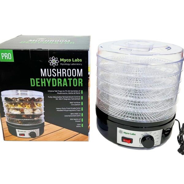 Myco Labs 350W Pilz-Dörrgerät mit Temperaturkontrolle & extra grossen Trays