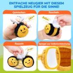 JoyCat Bienenstock Sensorikspielzeug mit 5 Bienen – Montessori Motorikspielzeug ab 6 Monaten – Bild 3