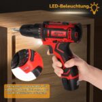 talifoca 12V Akkuschrauber Set – 25 Nm Drehmoment mit 2 Akkus & 25-teiligem Zubehör – Bild 2