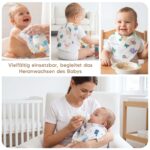 Maliton 6er Set Baby Mullwindeln 70x70cm – 100% Baumwolle Spucktücher für Neugeborene – Bild 8
