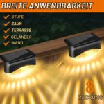 Bzavor 12er Set Solarleuchten für Aussen – IP65 Wasserdichte Gartenbeleuchtung mit Automatik – Bild 7