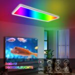 ONDTA LED Deckenleuchte 58x20cm – RGB & 4000K Dimmbar mit Fernbedienung & Timer – Bild 2