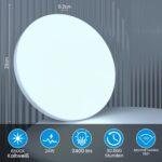 ORALUCE LED Deckenleuchte Rund 28cm 24W 2400lm Kaltweiß IP44 – Badezimmer & Küche – Bild 2