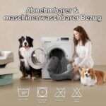EHEYCIGA Orthopädisches Hundebett 91x68cm – Memory Foam Hundesofa mit Nackenstütze – Bild 6