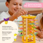 Nene Toys BeeFall Bienen-Geschicklichkeitsspiel – Holzturm mit 4 Spielvarianten für Kinder ab 3 Jahren – Bild 4