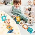 weirtoya Motorikwürfel 8-in-1 – Montessori Spielzeug ab 1 Jahr für unterwegs – Bild 2