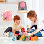 Grarain Montessori Spielzeug ab 3 Jahren – 30-teiliges Bauernhof Lernset mit Tieren & Schlüsseln – Bild 5