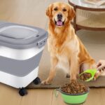 Wuciray Faltbare Hundefutter Aufbewahrungsbox mit Rollen – 7–10 kg Kapazität – Bild 6